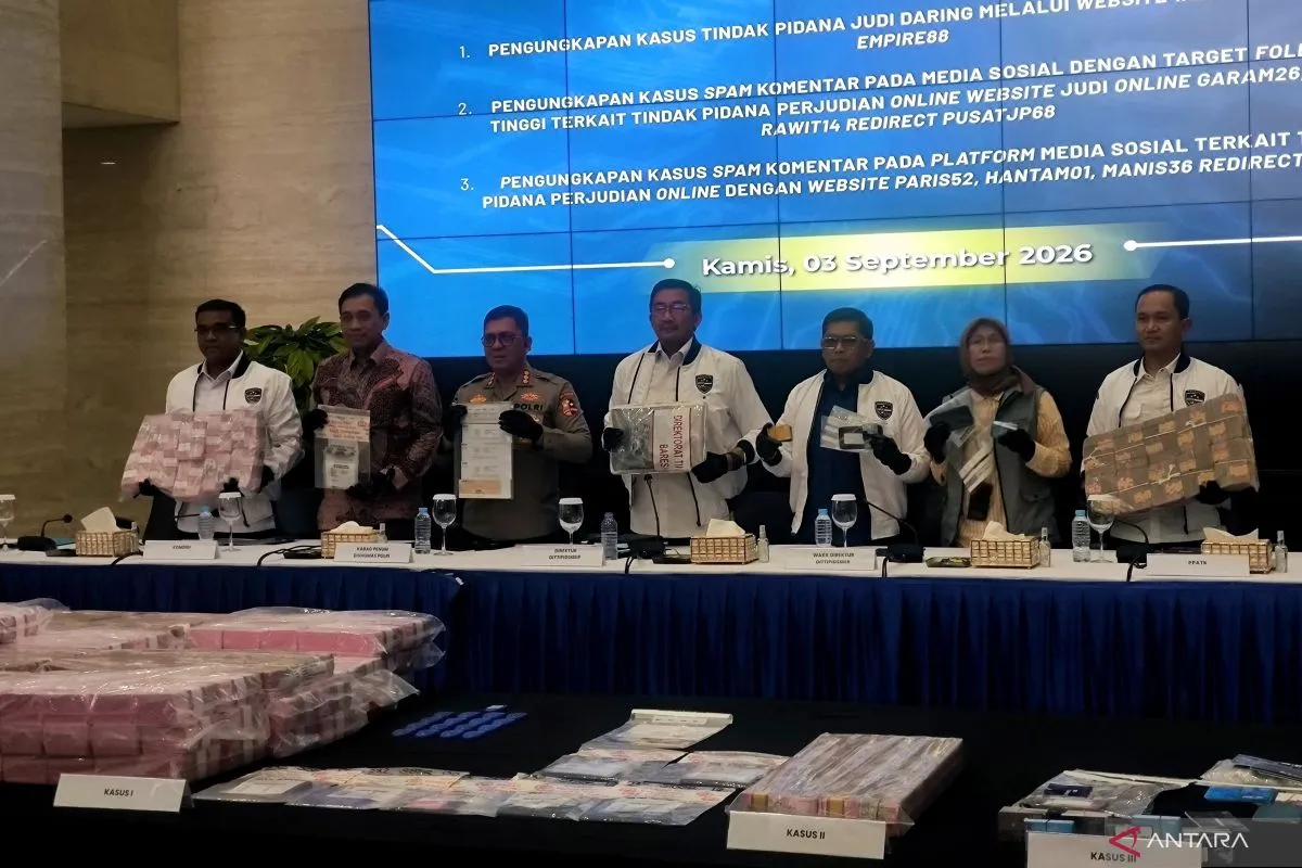 Polri Catat Perputaran Dana Judi Daring Turun Jadi Rp86,8 Triliun pada Semester I 2026